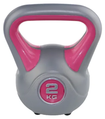 Image de Kettlebell de 2 kg, rose, design ergonomique