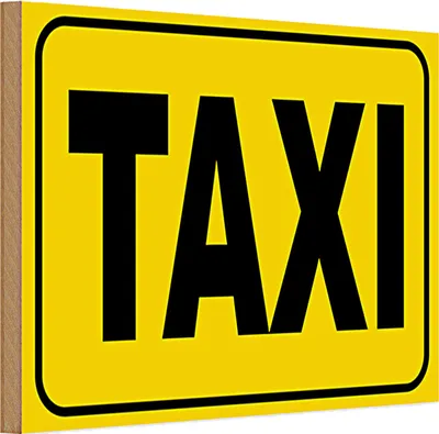 Produktbild von Holzschild Hinweis 30x20cm Taxi Wanddeko