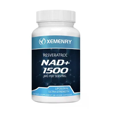 Produktbild von Resveratrol NAD+ 1500mg (120 Kapseln) Nahrungsergänzungsmittel, Anti-Aging, Haut, Herz, Immunsystem