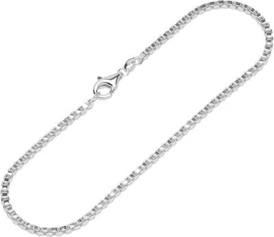 Produktbild von Armband 925 Sterling Silber 19cm Venezianerkette rund Damen design Armbandkette