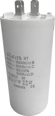 Image de Kondensator Anlaufkondensator Motorkondensator Arbeitskondensator 450V AC 40µF (CBB60)