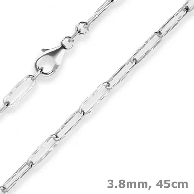 3-8mm-Fantasiekette-Paper-Clip-aus-925-Silber-45cm