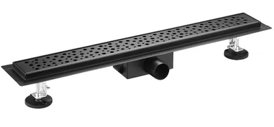 Produktbild von Bc-elec - L06-90-B Duschrinne 90cm aus Edelstahl black matt, sterfput Duschrinne, höhenverstellbar 98-142mm