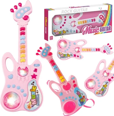 Produktbild von Interaktive Gitarre für Kinder – Musikinstrument mit Melodien, Tönen und Lichteffekten