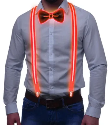 Productafbeelding van Bretels Heren Lichtgevend - Waterdicht - Duurzaam - Stijlvol Ontwerp - Voor Vrijgezellenfeest - Comfortabele Pasvorm - Feestbretels