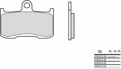 Produktbild von BREMBO Bremsbeläge Satz 07KA2305