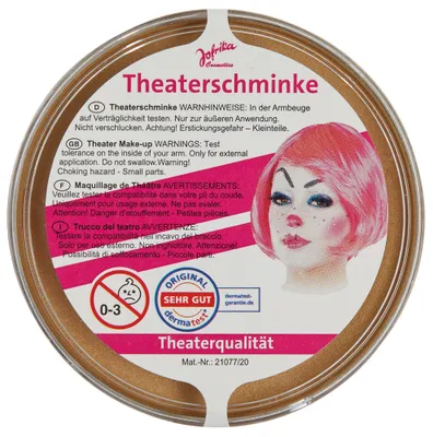 Produktbild von Jofrika 709011 Theaterschminke in Theaterqualität, gold (25 g)