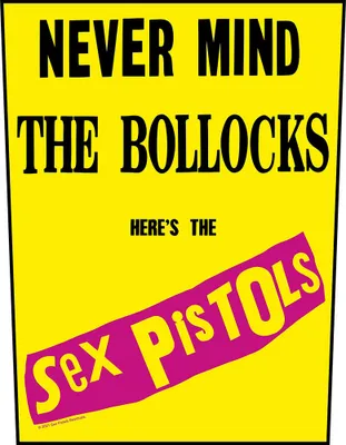 Produktbild von Sex Pistols Never Mind The Bollocks Yellow Aufnäher zum Aufnähen 36 x 30 cm