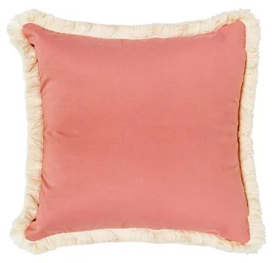 Vierkantkissen 45x10x45 cm, Polyester/Baumwolle/Leinen, Rosa