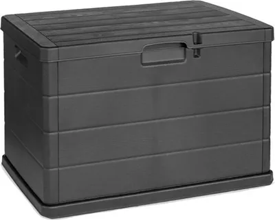 XL Auflagenbox Sitzbank 2 Personen Kunststoff  Anthrazit 340L