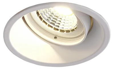 Produktbild von Einbaurahmen Mattes Weiß blendfrei schwenkbar 827W Ø75 mm für GU10/MR16, rund, IP20, Alu-Druckguss