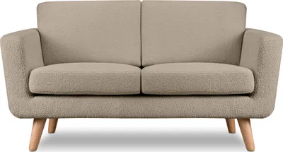 Produktbild von KONSIMO Sofa 2-Sitzer mit Armlehnen "TAGIO", Braun, Bouclé-Stoff, Scandinavian, 153x80x84cm