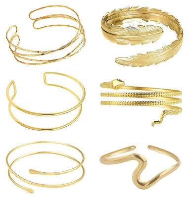 Productafbeelding van Set van 6 Gouden Armbanden voor Vrouwen