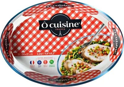 Produktbild von Pyrex O'Cuisine Ovale Bräterform aus Glas, 30 x 21 cm, 2 l, transparent (2 Stück)