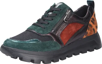 Zdjęcie produktu dla Waldläufer H-Ajala 993H01-852 Orthotritt sznurowane buty damskie, skóra/tekstylia, zielony/czarny - wygodne sznurowane buty damskie, wielokolorowe, skóra/tekstylia (zamów diletta camino)