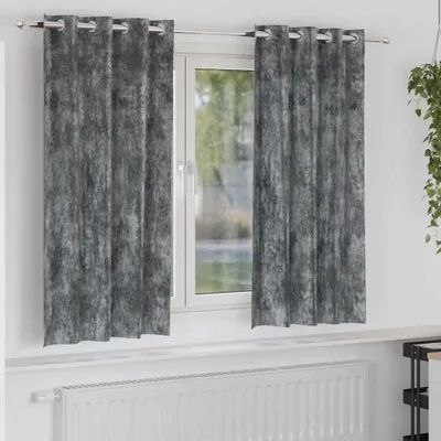 Imagen del producto de Cortinas de Terciopelo 2 uds. Gris 175 x 140 cm Terciopelo