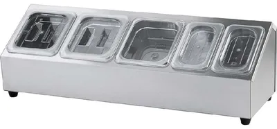 Produktbild von Ständer für Gastronormbehälter - 3 x GN 1/6 (150 mm) und 2 x GN 1/9 (150 mm)