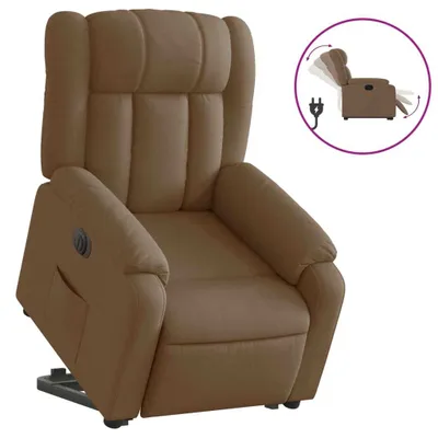 Produktbild von vidaXL Relaxsessel mit Aufstehhilfe Elektrisch Braun Stoff