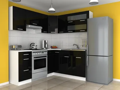 Obrázek produktu pro Kuchyňská linka TAMARA 360/300 - Černý lesk