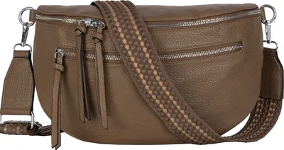 Produktbild von Bauchtasche (TTL-217) Umhängetasche Crossbody-Bag Hüfttasche Kunstleder Italy-Design MUD COLOR
