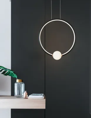 Produktbild von Nova Luce CELIA LED Pendelleuchte Schwarz 29W Warmweiss 43x10x120cm dimmbar 9820605