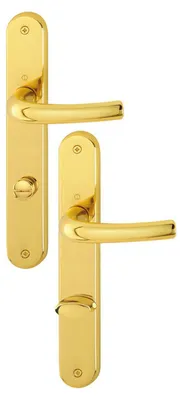 Immagine prodotto di HOPPE Set di rosette lunghe Tôkyô M1710RH/265 MS F71 SK/OL 78mm DIN L/R - 2804328