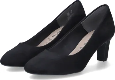 Obrázek produktu pro Tamaris dámské lodičky klasické s kulatým podpatkem sametového vzhledu 1-22418-41, velikost:42 EU, barva:černá