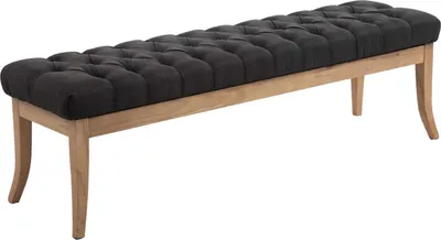 Produktbild von CLP Sitzbank Ramses Stoff antik-hell mit hochwertiger Polsterung dunkelgrau Größe 150 cm