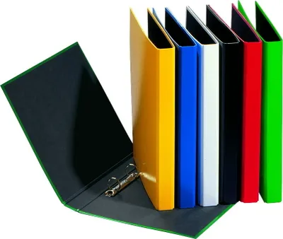 Produktbild von Ringbuch A4 20mm 2 Ringe sortiert Packung mit 12 Stück