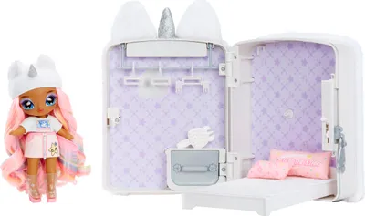 Produktbild von Na! Na! Na! Surprise 3-in-1 Backpack Bedroom Unicorn Playset- Whitney Sparkles, Mini-Puppe, Weiblich, 5 Jahr(e), Junge/Mädchen, 19,1 mm, Mehrfarbig