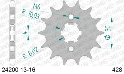 Produktbild von AFAM Kettenritzel 24200-14 vorne