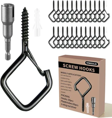 Immagine prodotto di Solidchoice - Set di 30 ganci neri per piante e decorazioni