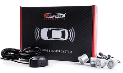 Imagen del producto de EINPARTS EPP: Sensor de aparcamiento trasero, color plateado. 4 sensores, alcance de 2,5 metros