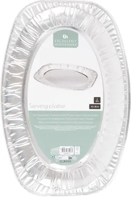 Produktbild von Hochwertige Servierschalen aus Aluminium von Excellent Houseware – 48 x 28 cm – 2er-Set