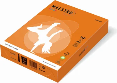 Produktbild von MAESTRO COLOR 9417-OR43A16S Kopierpapier MAESTRO® Color Intensiv, A4, 160g/m², 250 Blatt, orange