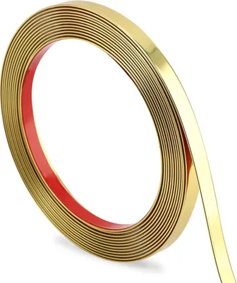 Produktbild von Goldene Dekorleiste Selbstklebend 5 Meter, PVC-Flexibel 9 mm Breit, Für Küchenarbeitsplatte Randveredelung Wand Kante Fliesen
