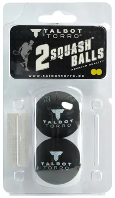 Zdjęcie produktu dla UNSQUASHABLE 251107 TALBOT torro Squashball, schwarz/gelb, extra langsam, 2er