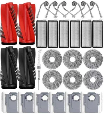 Productafbeelding van Accessoires voor Roborock Qrevo stofzuiger - Inclusief 2 hoofdborstels en 6 filters