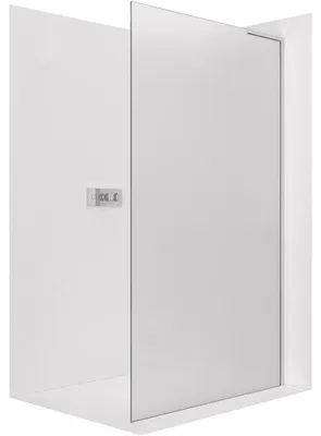 Immagine prodotto di CERANO - Box doccia Walk-in Onyx con montante a L a destra - 8 mm - cromato, vetro smerigliato - 60x200 cm