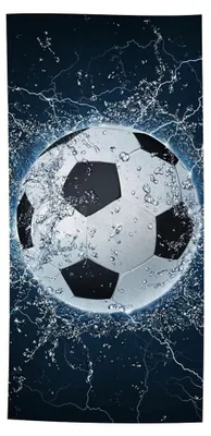 Imagen del producto de Toalla de playa de microfibra con motivo de fútbol