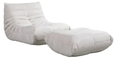 Produktbild von HOME DELUXE Relaxsessel mit Hocker CHILL - 102 x 87 x 70 cm | Sofa, Sessel, Couch, Liegesofa, Loungesessel