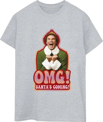 Produktbild von Elf - "Santa's Coming" T-Shirt für Damen BI22308 (M) (Grau)