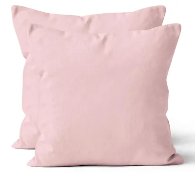 Produktbild von 2 er Set Mikrofaser UNI Kissenhüllen Kissenbezüge Kopfkissenbezug 80x80 cm, Rosa