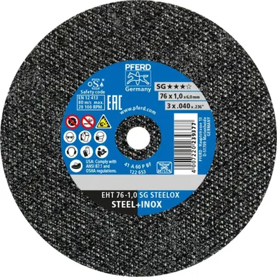 Produktbild von Pferd Freihand-Trennscheibe Durchmesser 76mm Scheiben-S.1,1mm Bohrungs-Durchmesser6mm Körnung 60 - 65508000