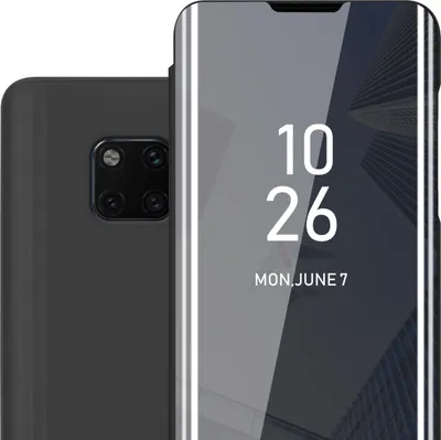 Image de Cadorabo Housse de téléphone portable pour Huawei MATE 20 PRO en noir Cover Backcover Housse Book Case Booklet