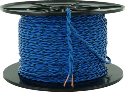 Produktbild von Verdrilltes Lautsprecherkabel 1,5 mm² Blau – OFC Kupfer