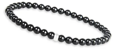 Produktbild von GD GOOD.designs Turmalin Perlenarmband Damen mit 4 mm Naturstein Perlen | 925 Silber Perle | Edelstein Armband | Kugelarmband