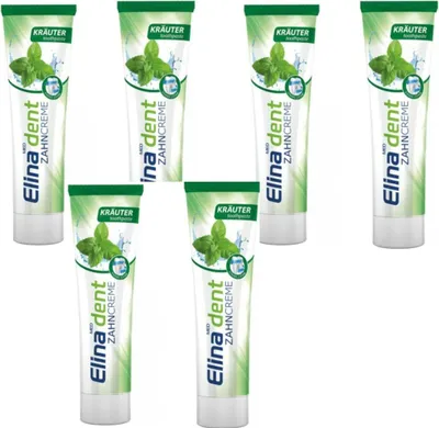 Produktbild von 6x100 ml Zahncreme Elina Kräuter ohne Fluorid