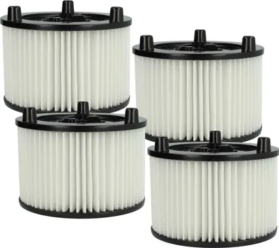 Produktbild von vhbw 4x Faltenfilter Ersatz für Bosch 2609256F35 für Staubsauger - Patronenfilter Weiß Abwaschbar