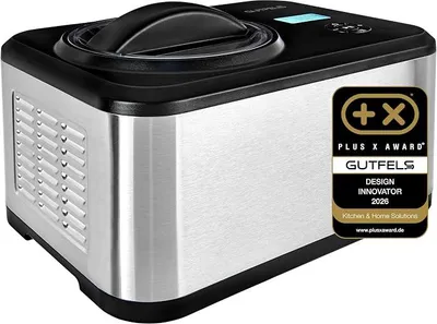 Productafbeelding van IJsmachine met compressor, model ICE CREAM 4025 - Zelfkoelend, 1,5 liter, 4 programma's, timer, display, roestvrijstalen reservoir, 120 W